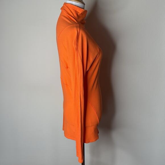 Lululemon Orange La Tight Fit Long Sleeve Mock Neck Pullover - Picture 4 of 9